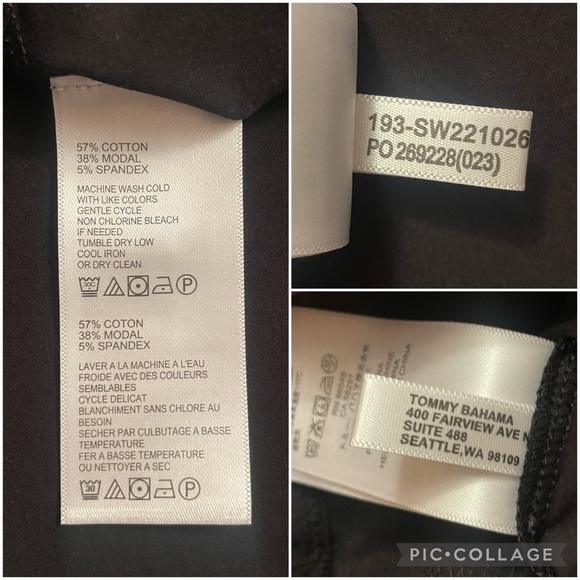 NWT Tommy Bahama Island Soft Black T-Shirt size L - Picture 10 of 12